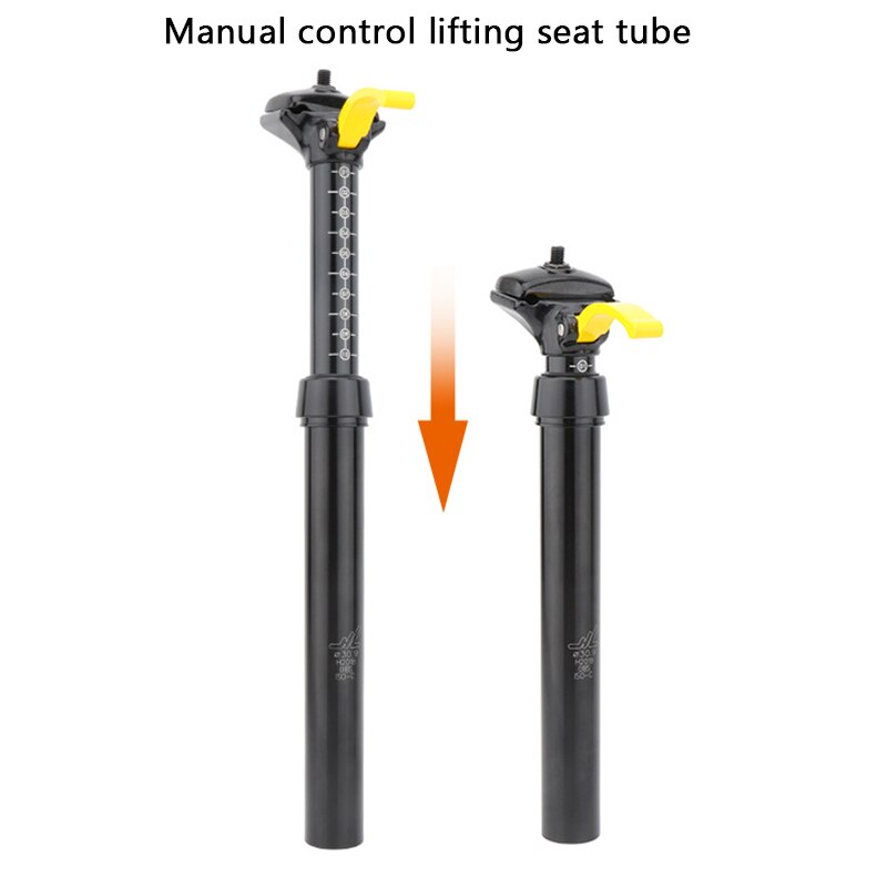 Zoom – tige de selle hydraulique de vélo vtt, 30.9/31.6x375mm, Type de Suspension, Tube de siège de levage à Absorption des chocs avec télécommande interne