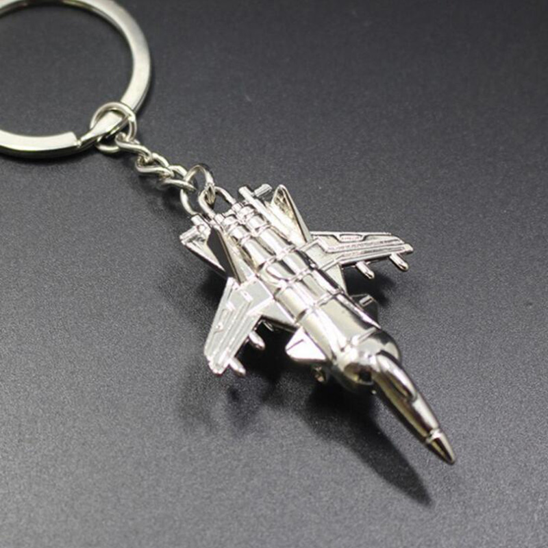 LLavero de Metal para Airbus, llavero de avión de combate, avión de guerra, helicóptero, avión, bombardero 3D: Amarillo oscuro