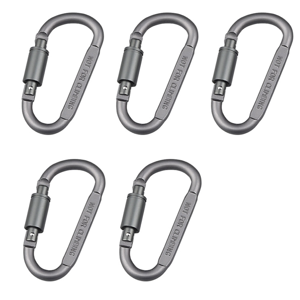 5Pcs Aluminium Carabiner D-Ring Sleutelhanger Clip Karabijnhaak Karabijnhaak Camping Sleutelhanger