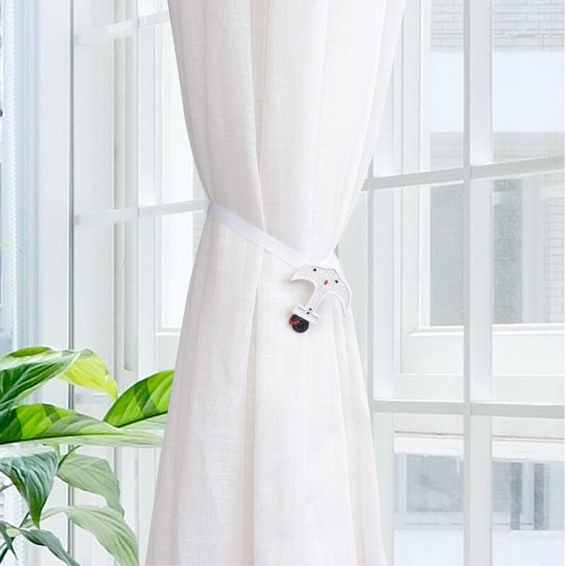 Gardiner anker ror tieback holder spænde clips magnetisk bruser rem tilbehør jjjry 771