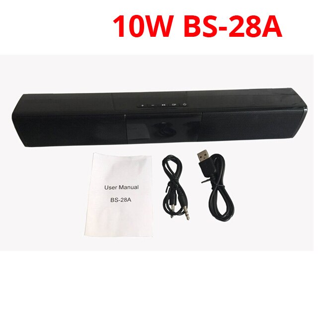 Hjemmekino 20w bluetooth høyttaler tv soundbar bærbar kolonne lyd super bass 4d stereo subwoofer musikksenter system bom eske: Bs28a høyttalere