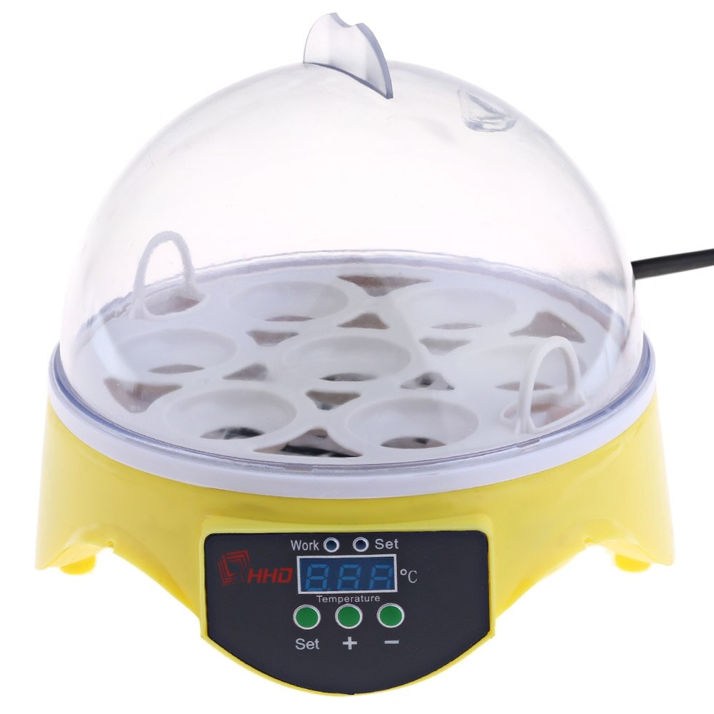 Portable Automatic Temperature Control Egg Tray Incubator Mini Egg Incubator 7PCS Eggs Automatic Poultry Chicken Hatcher Machine