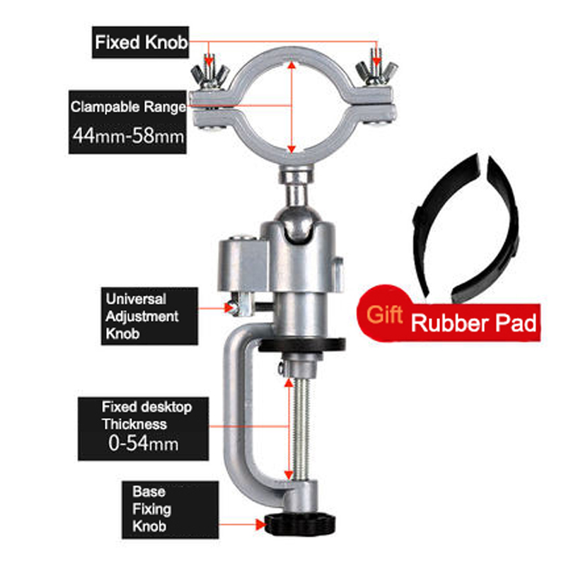 Soporte de abrazadera de Banco de tornillo de mesa giratorio de 360 °, soporte de amoladora eléctrica multifuncional, accesorios para herramienta Dremel: Dark Voilet