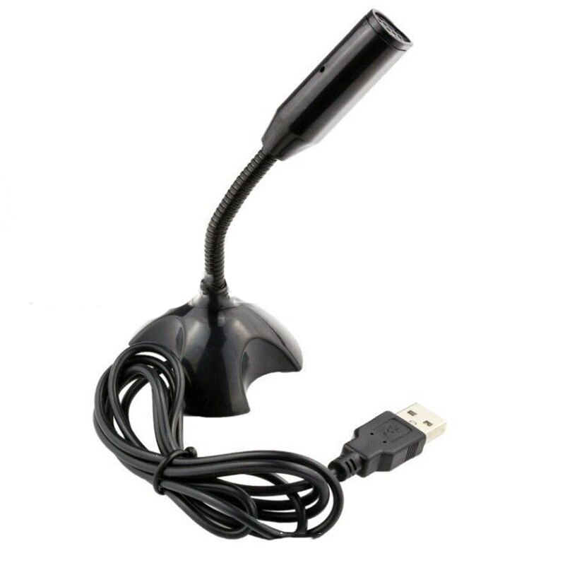 Adjustable USB Laptop Microphone Mini Studio Speech Microphone Stand Mic With Holder for Desktop PC