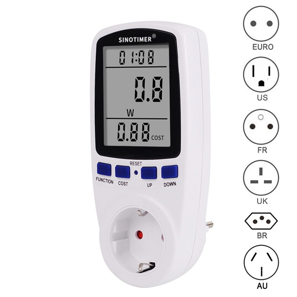 Plug In Power Meter Elektriciteit Analyzer Monitor Socket Voltage Wattmeter Energie Meter Ac Elektriciteit Analyzer Monitor