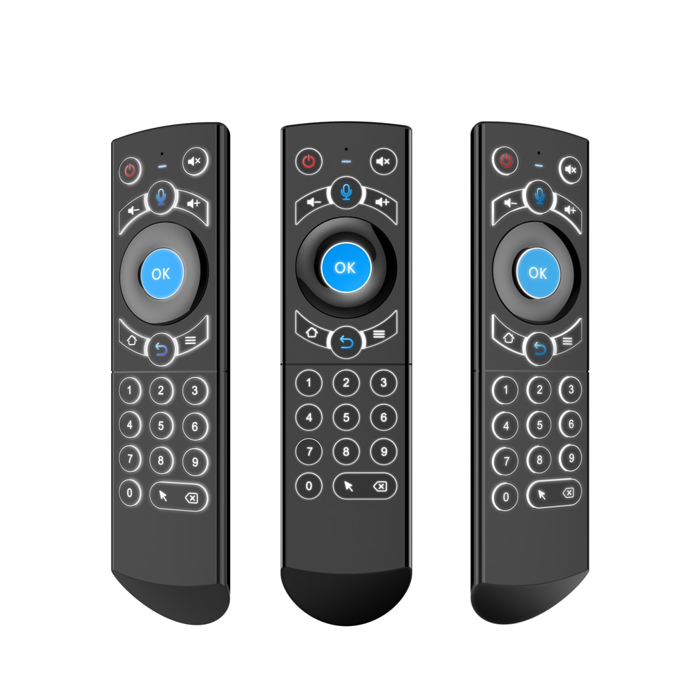 G21 pro 2.4g slimme spraakgestuurde afstandsbediening met achtergrondverlichting, gyro, ir-leerfunctie, draadloze luchtmuis voor  x96 mini  h96 max android tv-box vs  g20