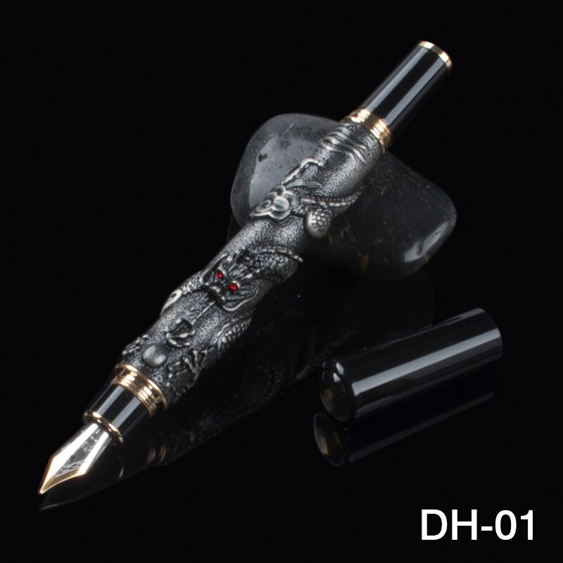 LONG Fountain Pen NIB JINHAO GRAY DRAGON PLAY PEARL