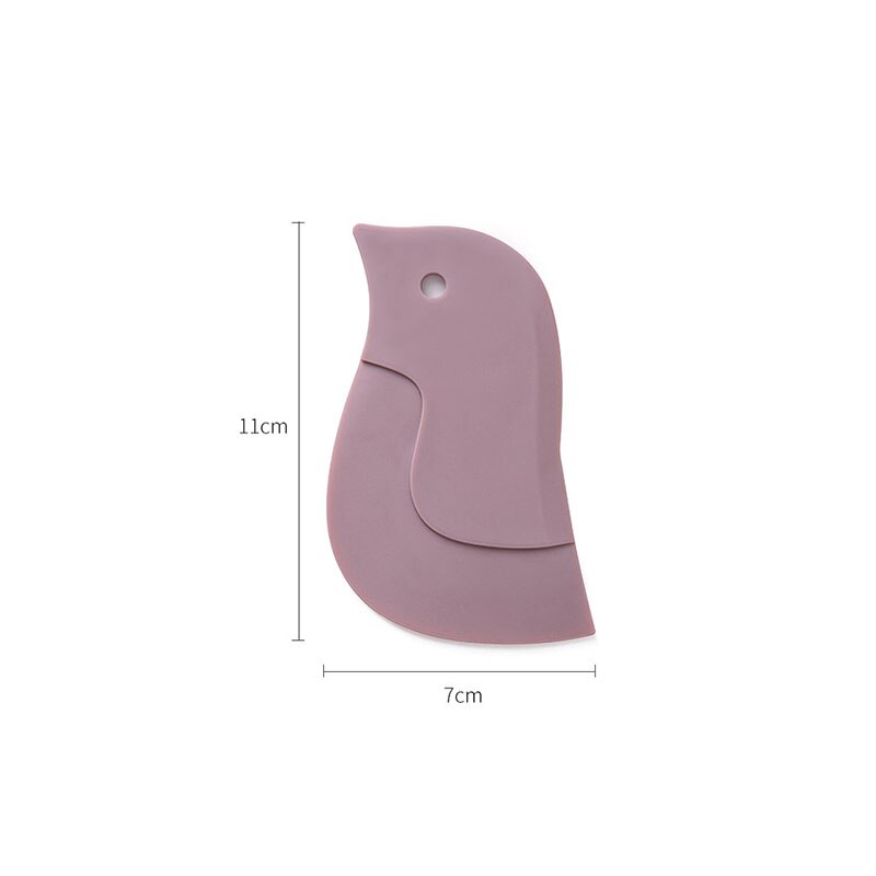 Herramienta de limpieza de raspado de placa de aceite, raspador multifunción, escobilla para platos raspador para sartén, raspador suave de dibujos animados, suministros de repostería para Cocina