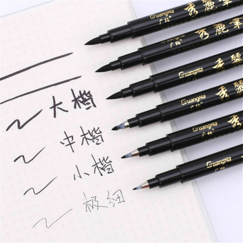 Pluma de caligrafía, plumas para caligrafía marcadores y plumas para escribir, dibujo, bolígrafos de tinta negra, 1 Uds.
