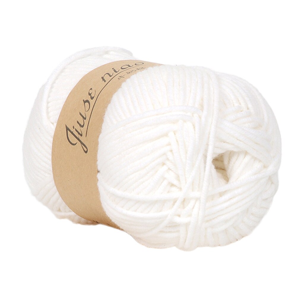 1PC 50g crochet yarn Chunky Colorful Hand Knitting Baby Milk Cotton Crochet Knitwear Wool merino knitting wool yarn: A