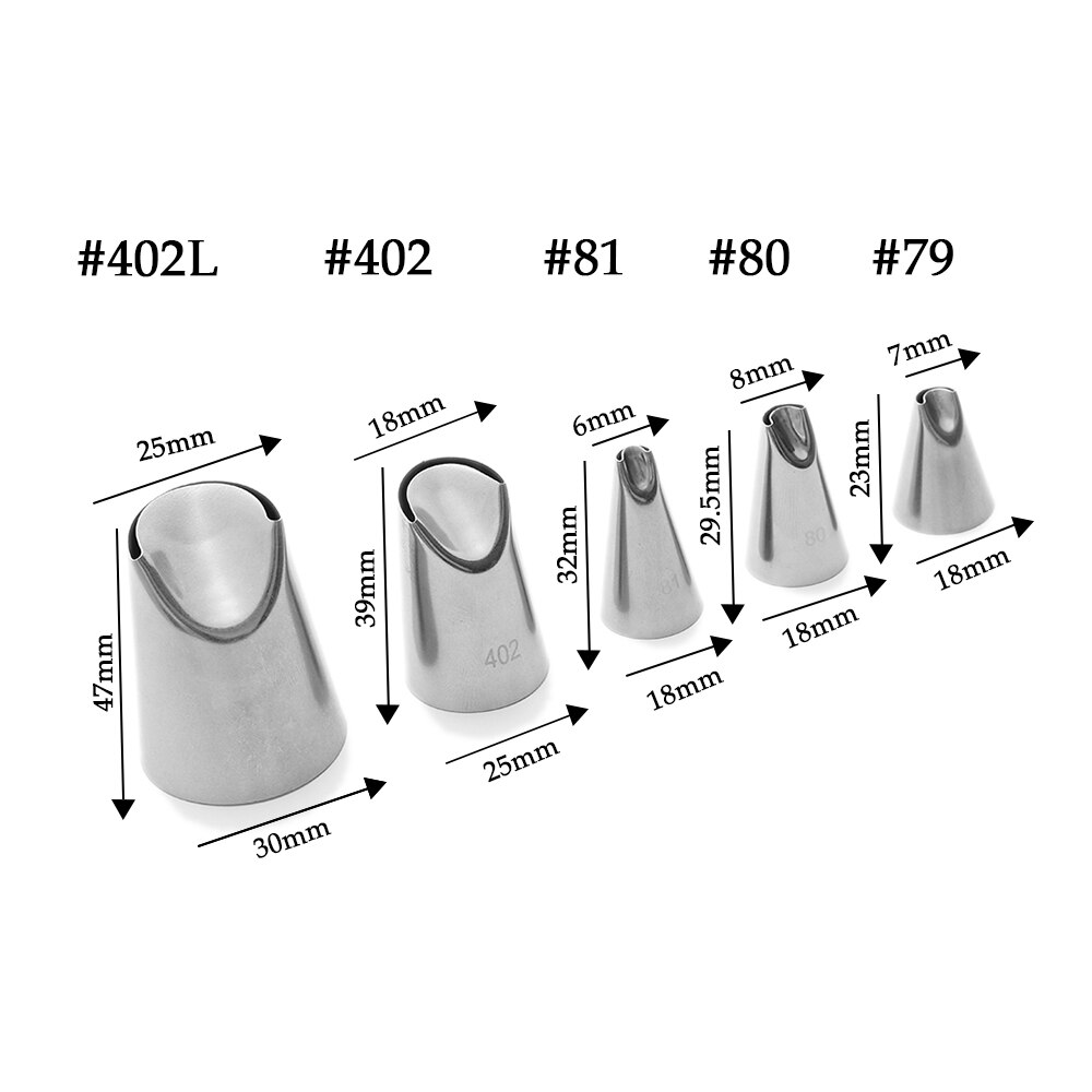 Stainless Steel Russian Nozzle Juju Tulip Icing Piping Tips Cake Baking Ice Cream Making Tools DIY Pastry Decor Accessories