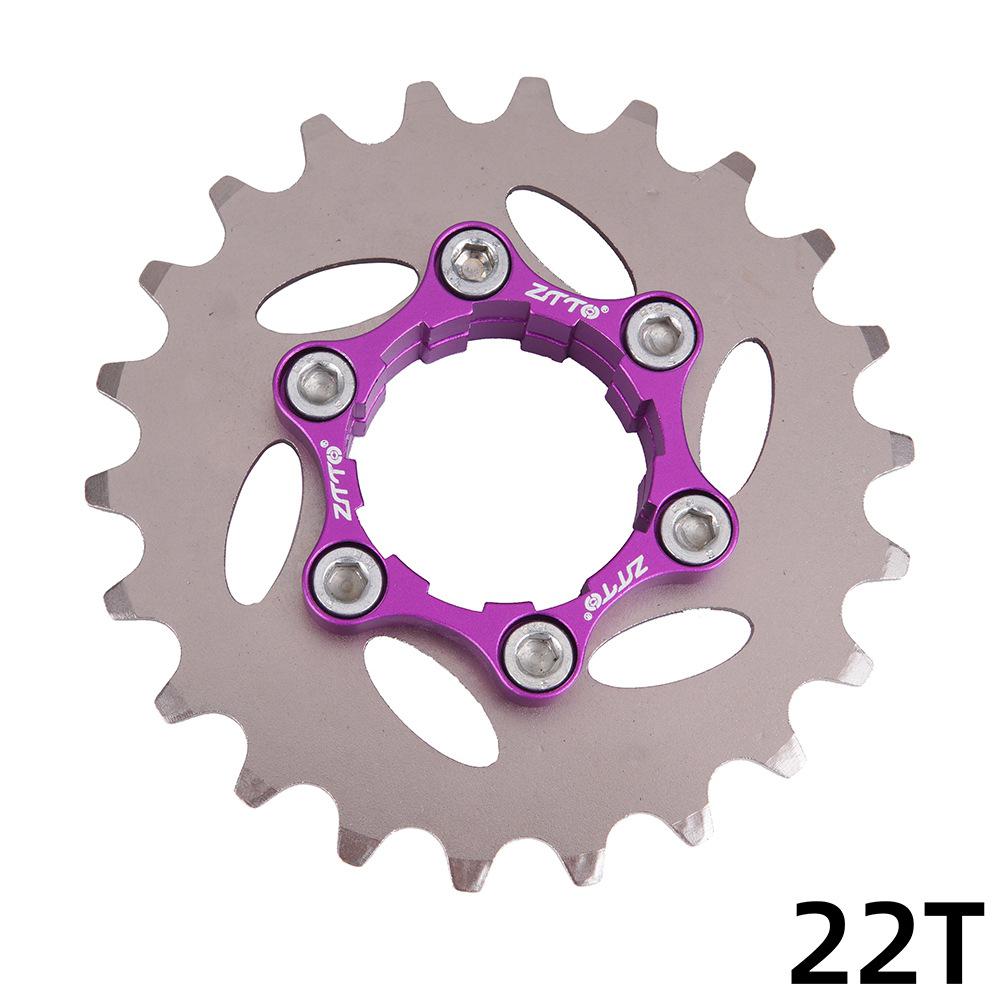 Fiets tandwiel vliegwiel enkel tandwiel mtb 9 to 1 speed cassette versnelling vliegwiel fiets vrijloop fietsaccessoires: 22t