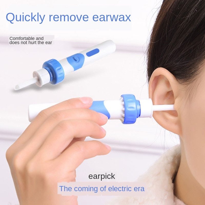 Elektrische Cordless Veilig Trillingen Pijnloos Vacuüm Ear Wax Pick Cleaner Remover Spiraal Oor-Reinigingsapparaat Graven Wax Earpick
