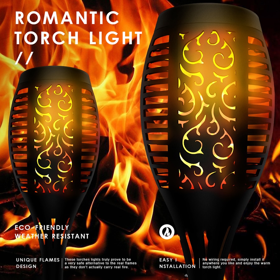 1-8 Stuks Solar Gazon Dancing Flame Torch Lights Zonne-energie Lamp Flikkeren Grond Moutned Kamp Lantaarn Outdoor Straat vlam Lamp