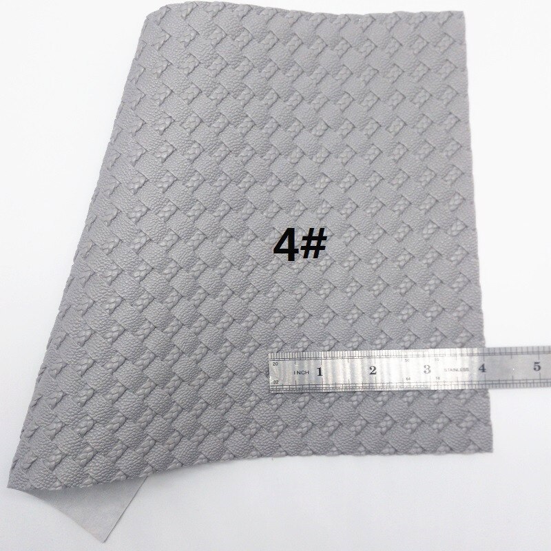 GREY Glitter Fabric, Weaving Faux Leather Fabric, Litchi Synthetic Leather Sheet For Bows A4 Size 8"x11" Twinkling Ming XM122