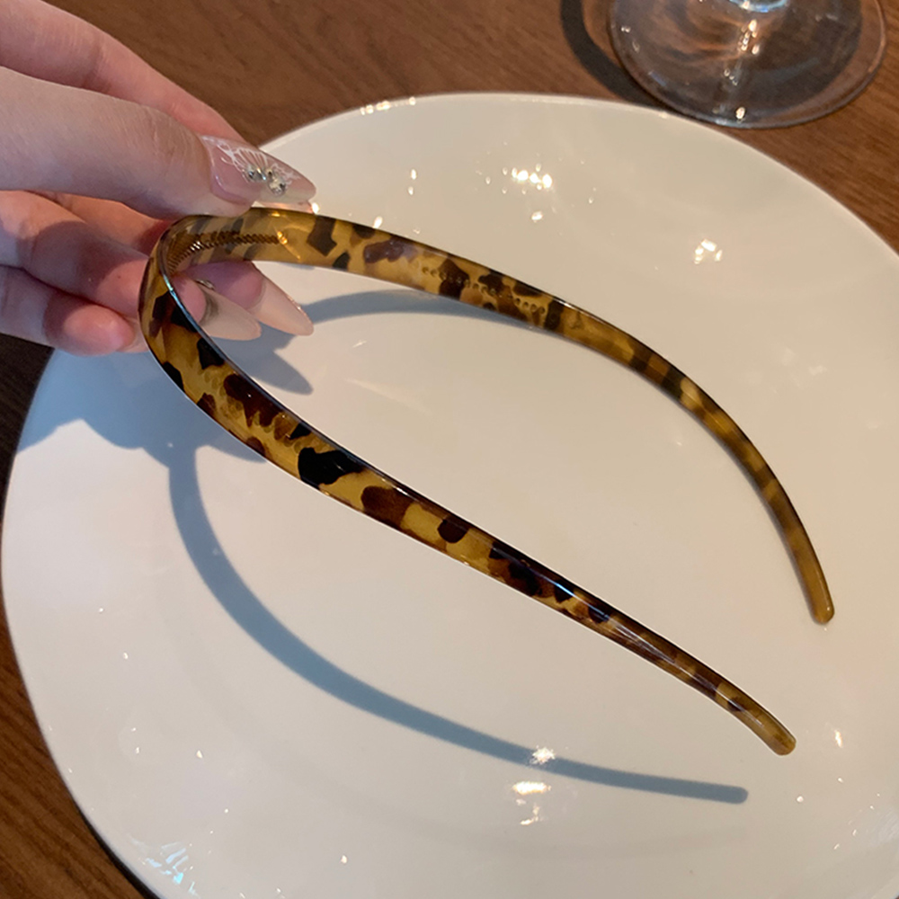 Nueva gafas de sol forma de marco diademas acrílicas para mujeres diadema dentada aro de pelo antideslizante accesorios para el cabello de: YELLOW
