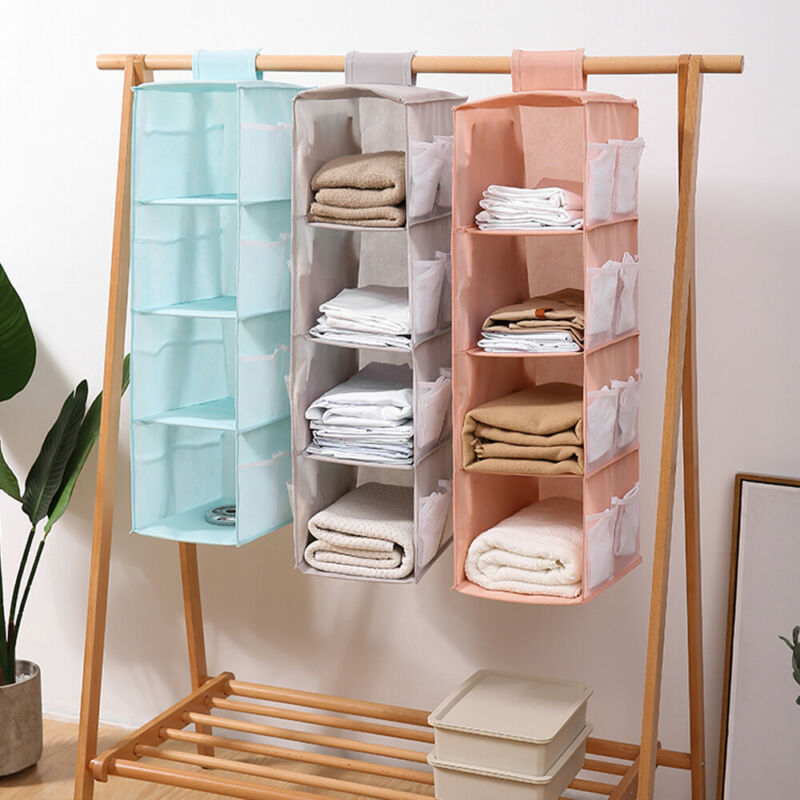 Organizador colgante de 2/3/4 capas para armario ropero, bolsa de almacenamiento a prueba de polvo, bolso grande, bolsa de mano, organizador de ropa