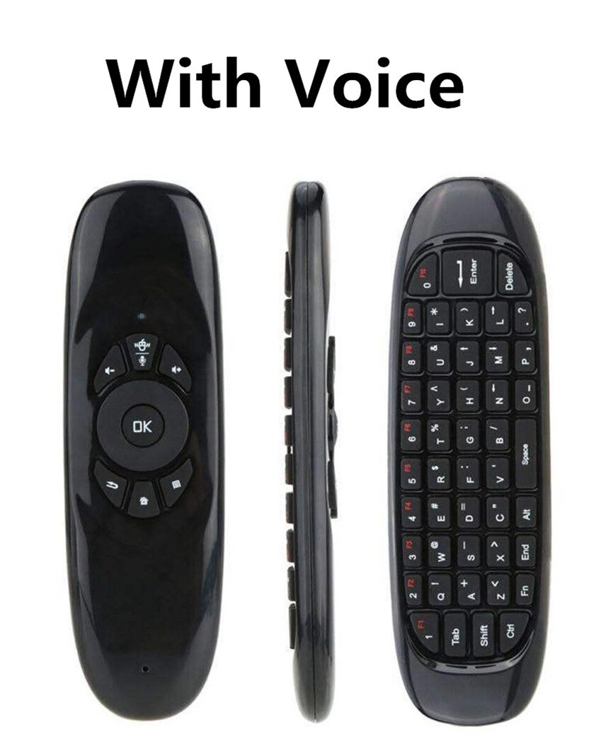 C120 2.4G Gyroscoop Air Mouse Mini Wireless Keyboard Rusland Engels Voor Android Smart Tv Box Pc Windows Mac Remote controle: C120 With Voice