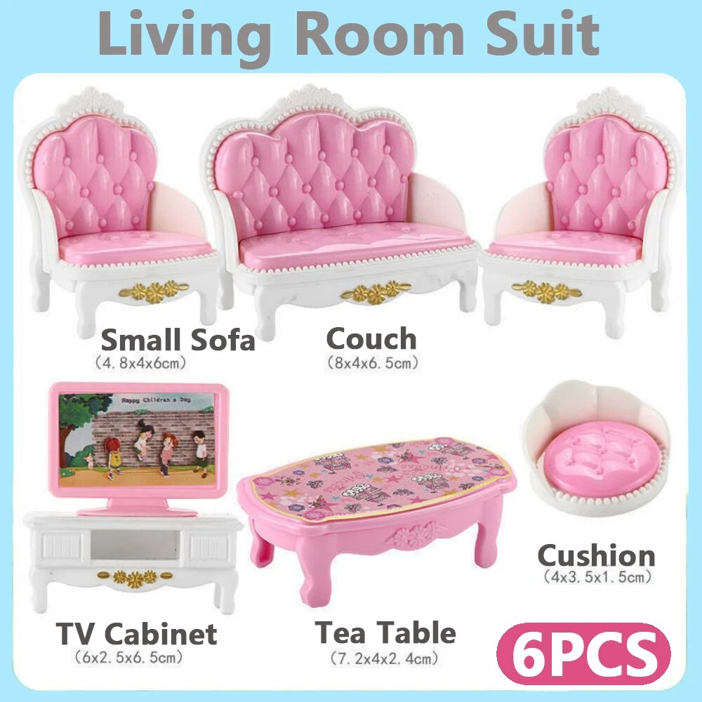 Offre spéciale mignon Kawaii rose 10 articles/Lot Miniature maison de poupée meubles accessoire enfants jouets cuisine choses de cuisine pour fille: Bleu