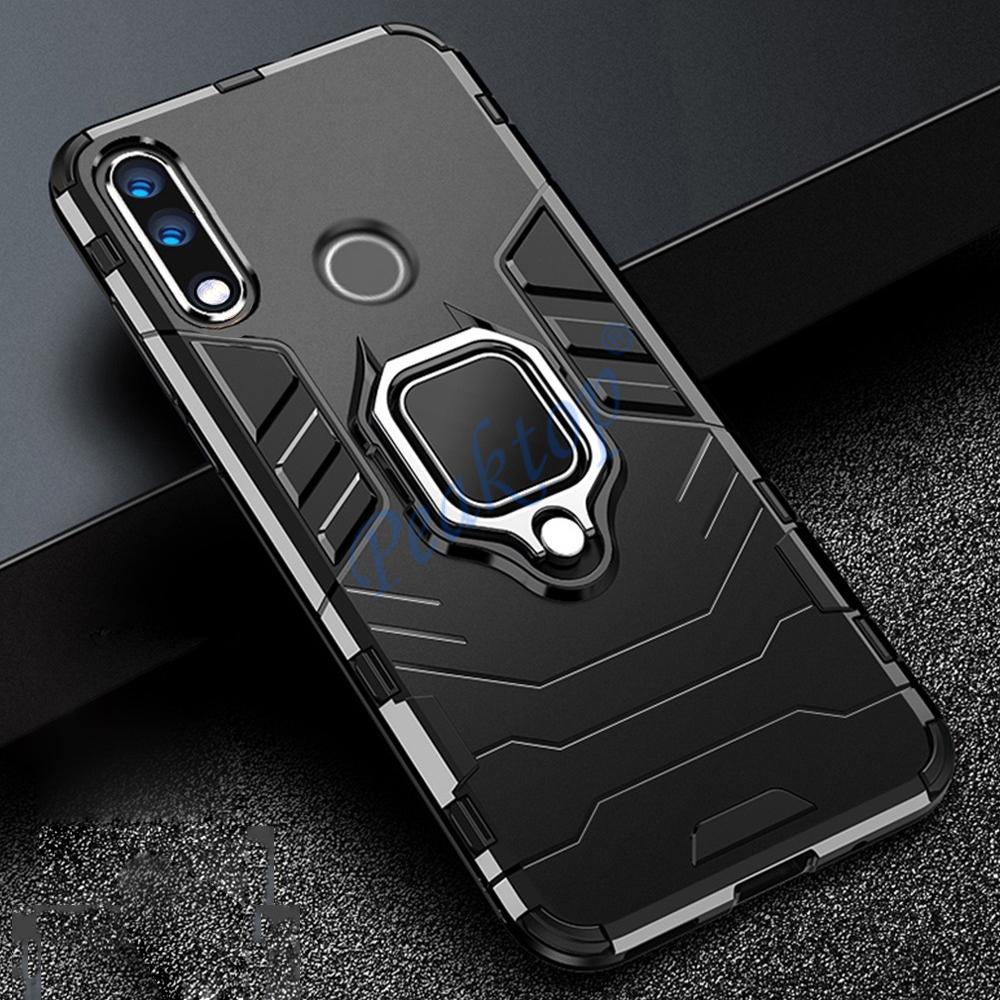 For honor 9x 9 x premium kotelo panssari pc kansi metalli sormusteline puhelinkotelo huawei honor 9x stk -lx1 kansi iskunkestävä puskuri~