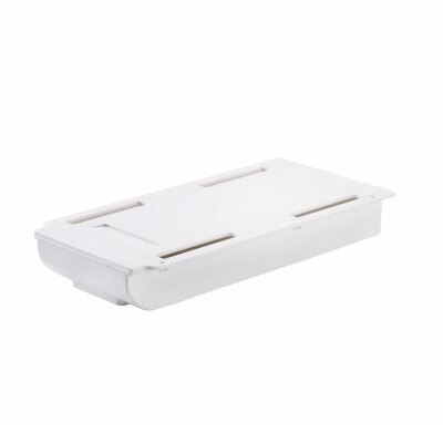 Zelfklevende pennenbak, bureau, tafel, opberglade, organizer, onderkast, zelfklevende opbergdoos voor onder de lade: S maat wit