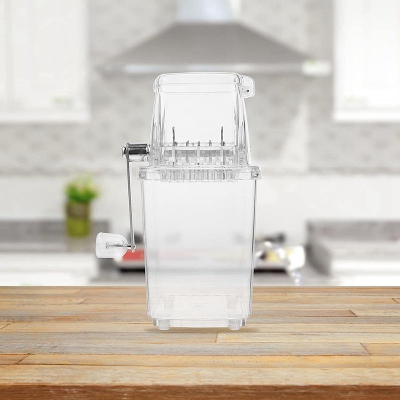 2L Ice Crusher Shaver Portable Hand Crank Ice Machine Fit For Home Ice Ice Chip Ice Manual A