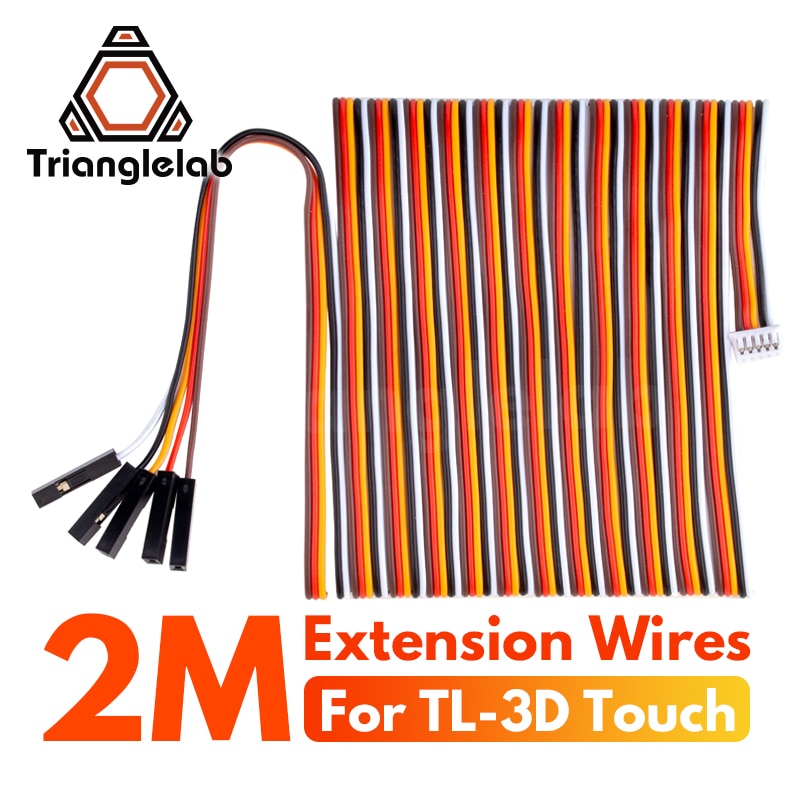 Trianglelab 3d printer 3d touch 2 meter forlængerledninger tl-touch auto seng nivelleringssensor forlængerledninger til ender 3 cr10