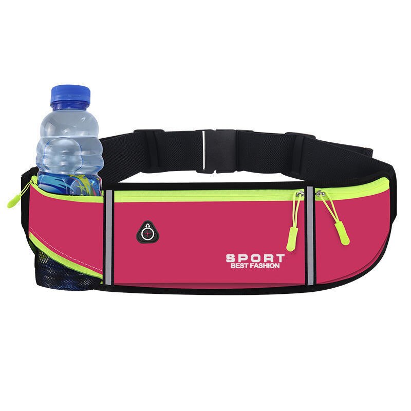 Buylor Sport Taille Verpakking Vrouwen Mannen Running Belt Heuptas Waterdicht Fanny Pack Portemonnee Mannen Pouch Riem Draagbare Telefoon Houder gym: dark pink 1