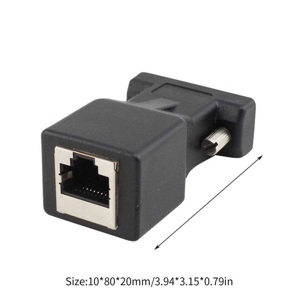 Ethernet VGA coppia maschio e femmina RJ45 connettore adattatore di rete a 15 pin Extender LAN VGA Revolution testa Rj45