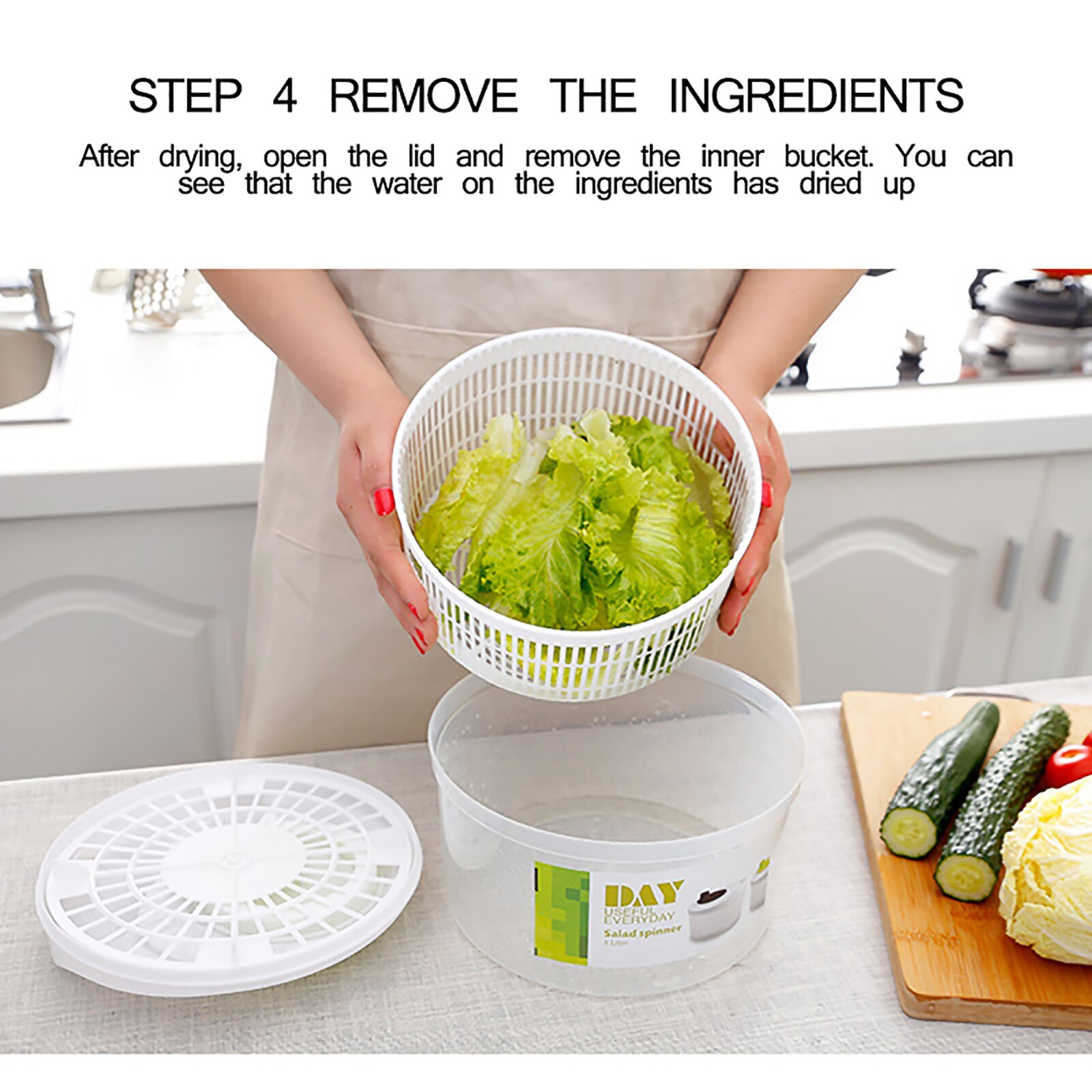 Salade Spinner Sla Droger Spin Veilig Niet Giftig Handleiding Salade Groenten Dehydrator Hoge Snelheid Centrifugale Afdruiprek Mand