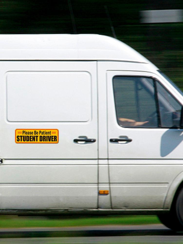 Student Driver Magnet Safety Sign Vehicle Bumper Magnet Car Vehicle Reflective Sign Sticker Bumper For Drivers