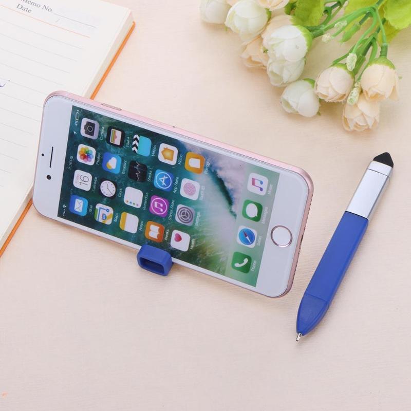 4 in 1 ABS Multi-function Mobile Phone Stand Holder+Stylus+Touch Tool Pen+Capacitor Pen+Ball Pen+Plastic Screwdriver