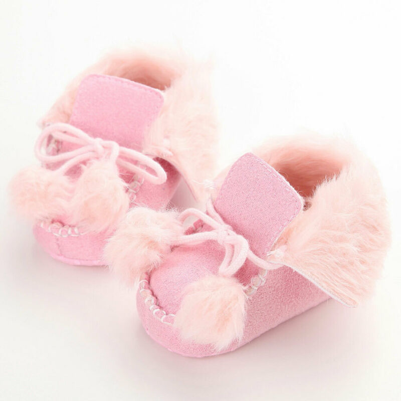 Solid Kinder Knöchel Schnee Stiefel Weihnachten Winter Baby Pom Pom Pelz Stiefel Jungen Mädchen Warme Schuhe Plus baumwolle