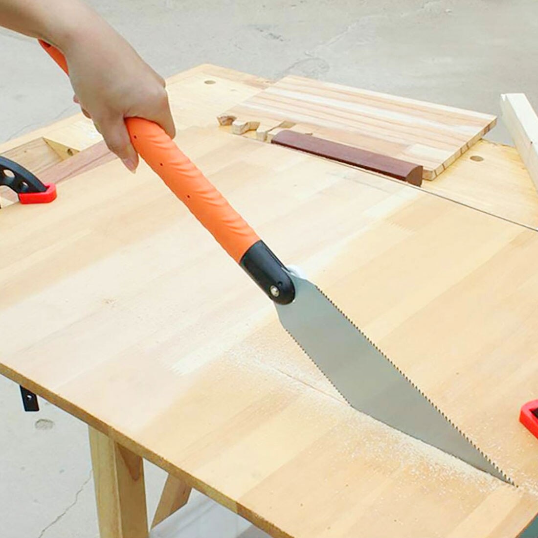 Hand Tools Saw SK5 Miter Saw 65# Manganese Steel Folding Wood Saw For Tenon Cutting Garden Pruning Woodworking Cutting Trimming