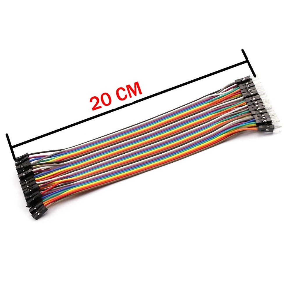 Aokin dupont cabo 10cm 20cm 30cm macho macho fêmea fêmea-fêmea jumper fio conector dupont cabo para arduino