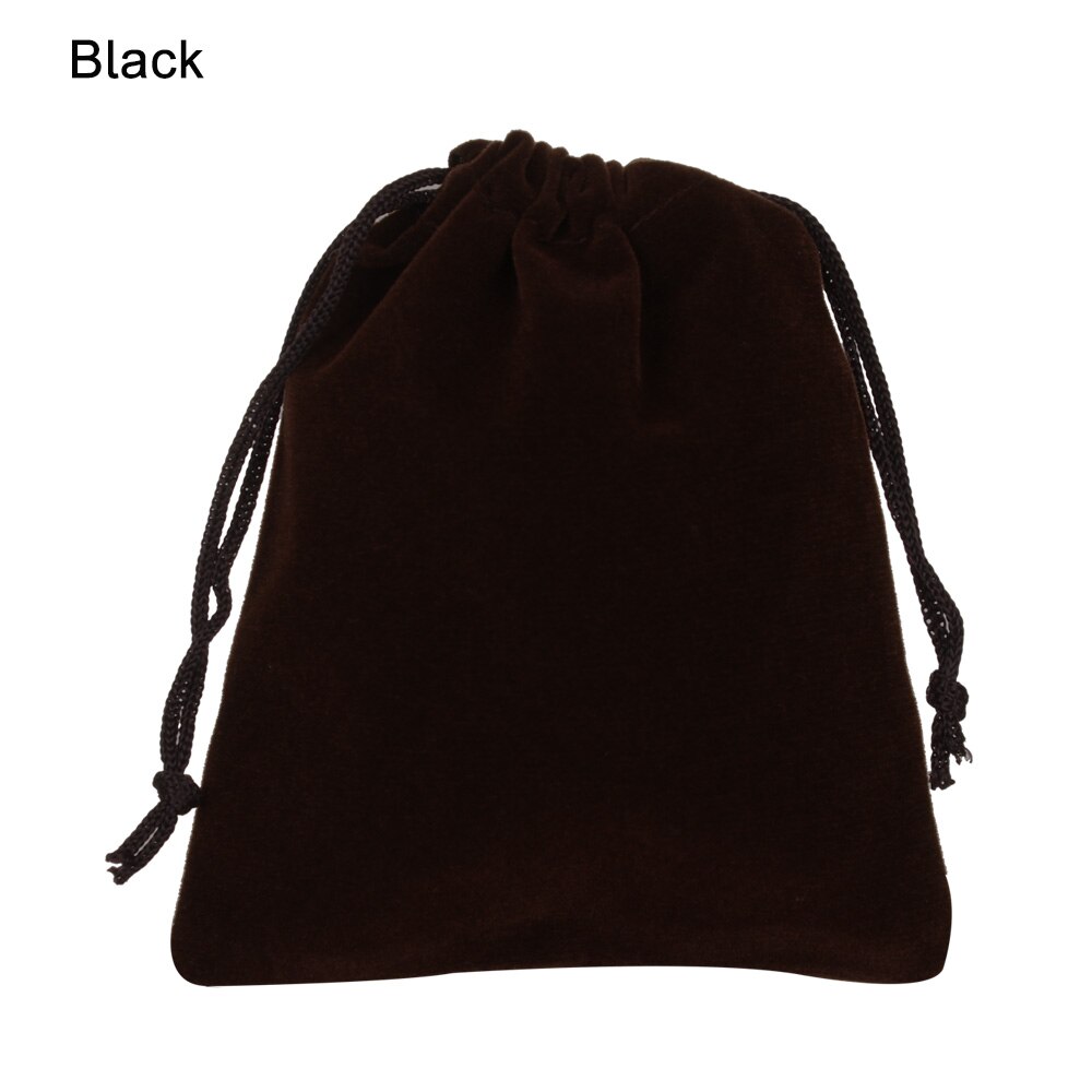 10x12cm Small Velvet Drawstring Pouch Bag Durble Christmas/Wedding Bags Beauty Dice Storage: black