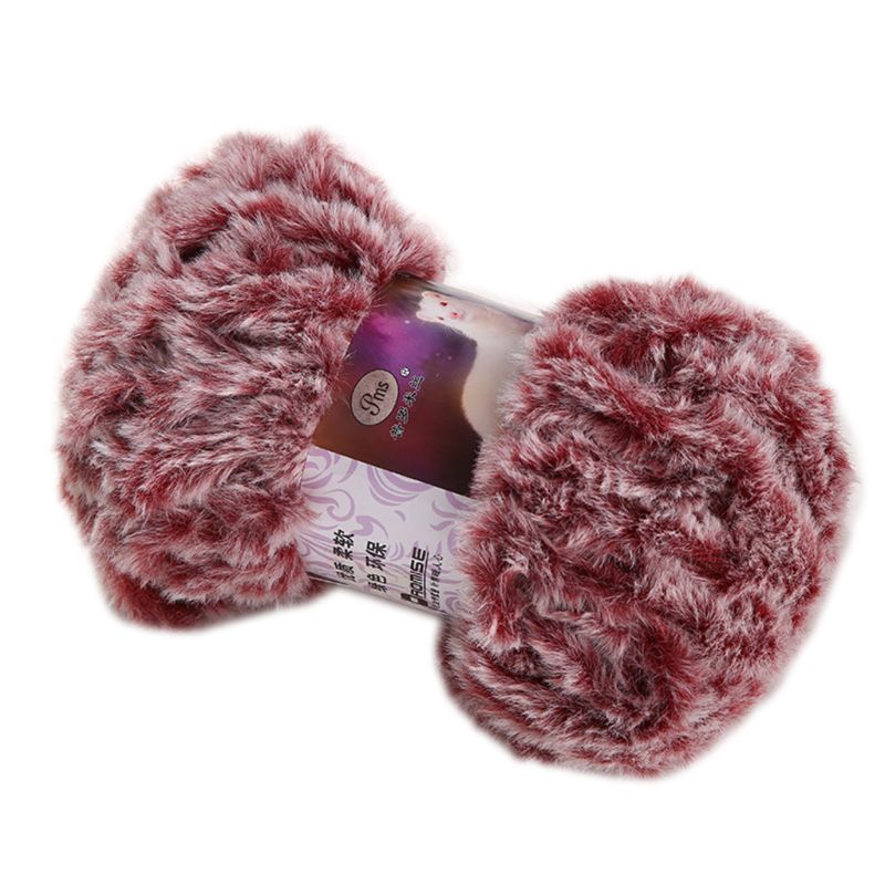 50g/Ball DIY Fluffy Plush Chunky Knitting Yarn Hand-Woven Crochet Velvet Thread: F