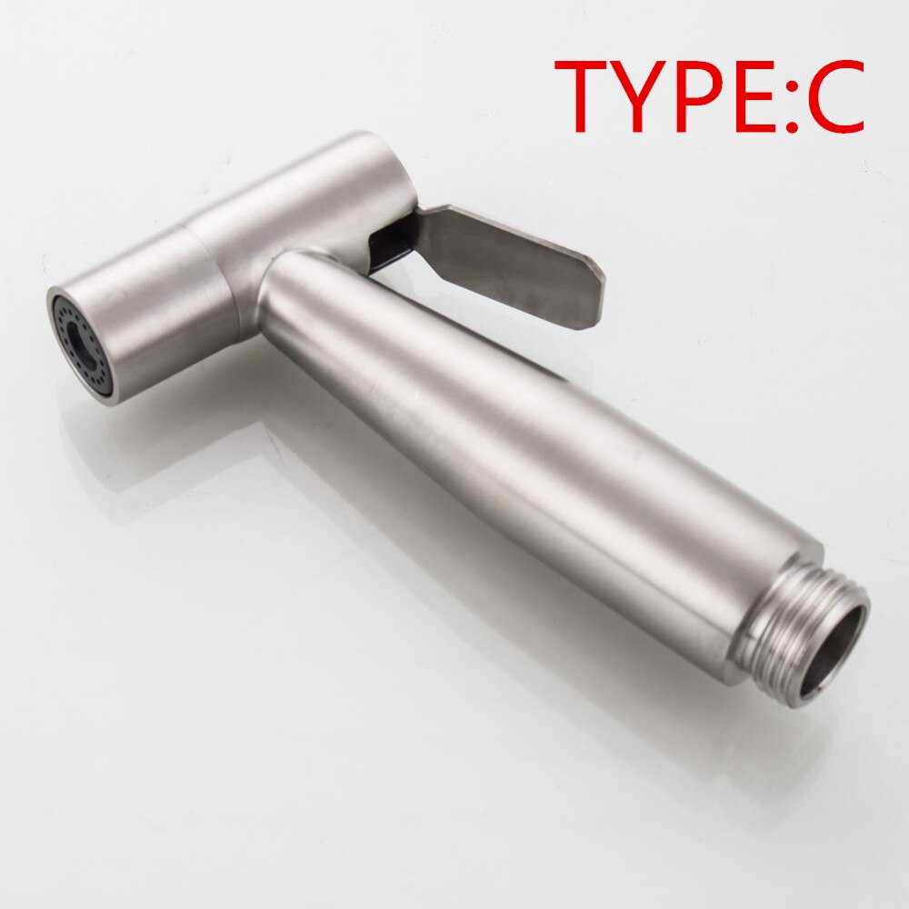 Doodii 304 Rvs Dubbele Gebruik Bibcock Set Met 1.5 Meters Doucheslang Dual Handvatten Wasmachine Kranen Bidet Kraan: Rood