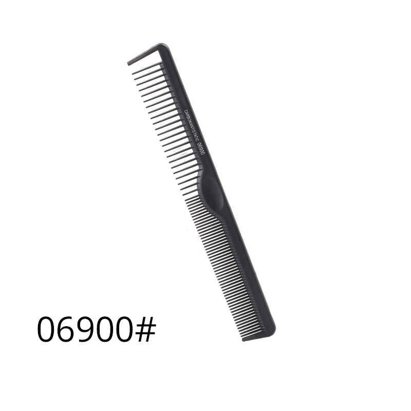 Top Friseur Pinsel Afro Kamm Schwanz Kamm Schwarz Carbon Faser Und Edelstahl Spieß Und Wärme Beständig Teasing Kamm: 06900