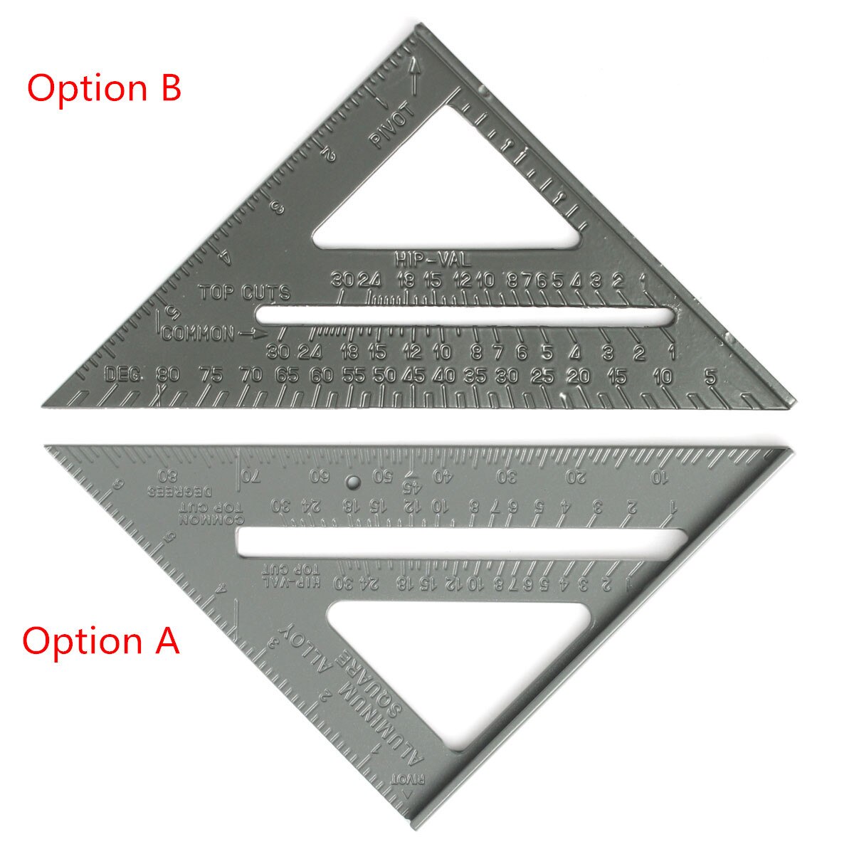 Aluminum Alloy Speed Square Combination Triangle Metric Ruler Carpenter's Protractor Miter Framing Measuring Tools Tape Measures