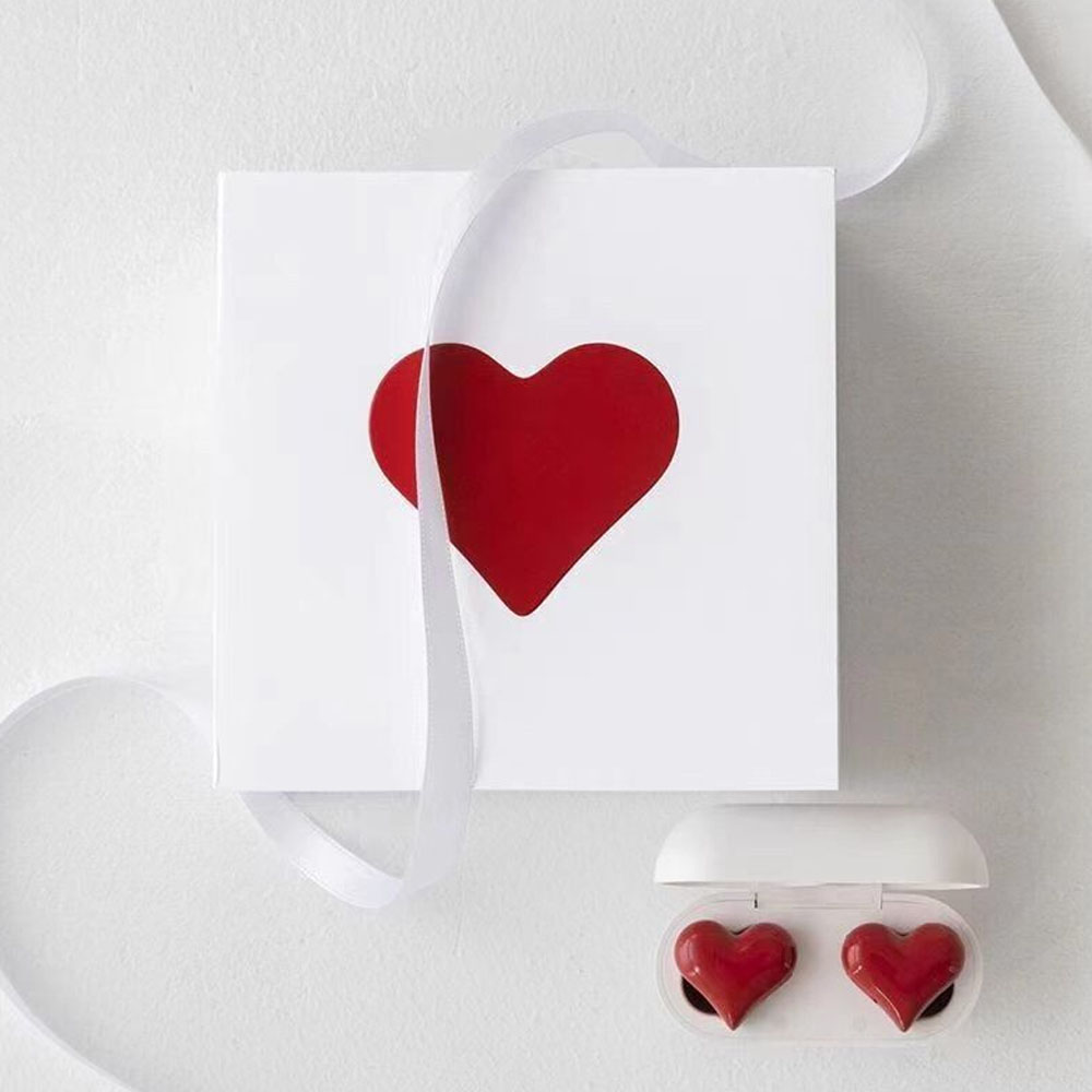 Original Bluetooth Wireless Headphones Heart Shaped Earphones Woman Earphone Heart Earbuds Girl