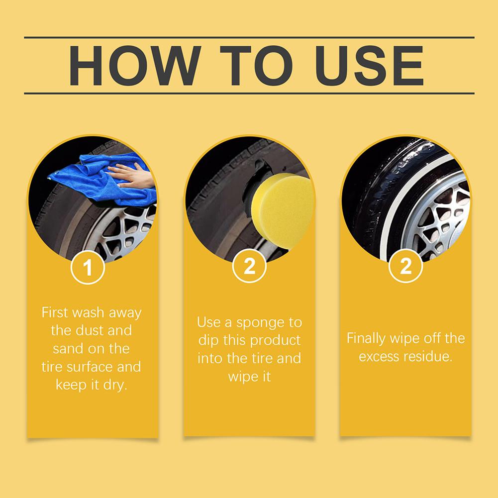 50g dekkbeleggvoks bildekk regummiering og filmbeleggkrem dekkglansbeleggvoks bildekk gummideler skinnende pasta antialdring