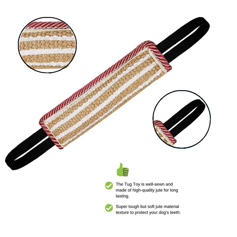 Dog Bite Stick Large Dog Bite Sleeve Training Agility Equipment Strong Bite Tug Jute Bite Pillow for Medium Dog German Shepherd