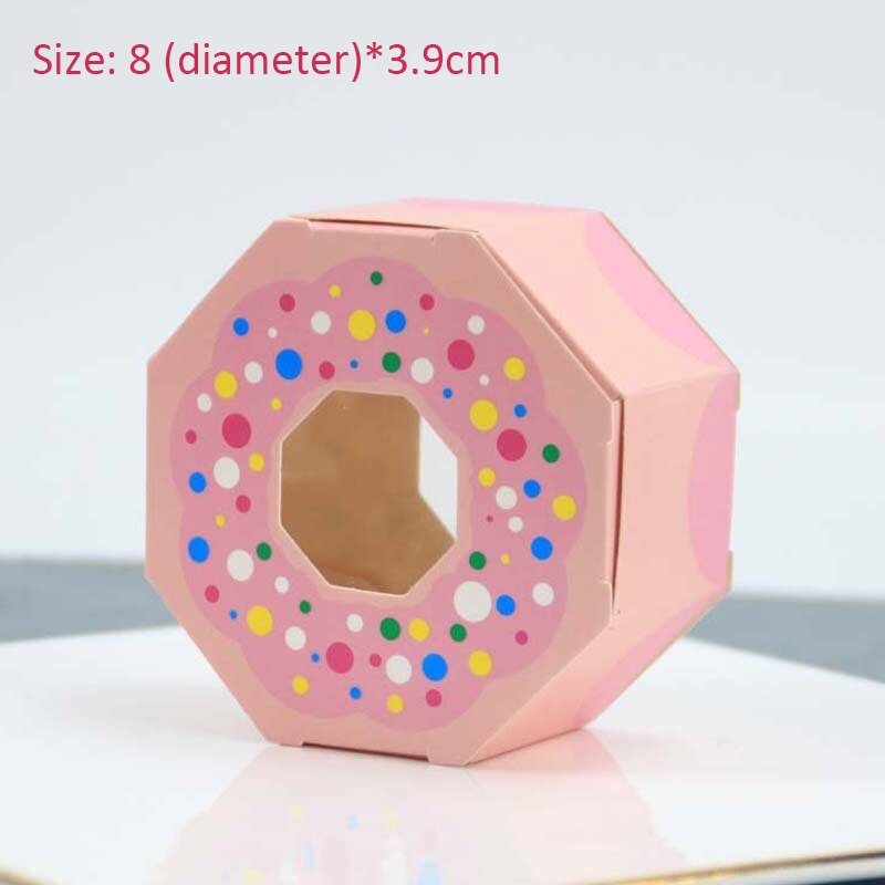 1pack Donuts Candy Bags Cookies Packaging Boxes for Kids Girl Donuts Happy Birthday Party Supply Wedding DIY Crafts Decorations: 6pcs A
