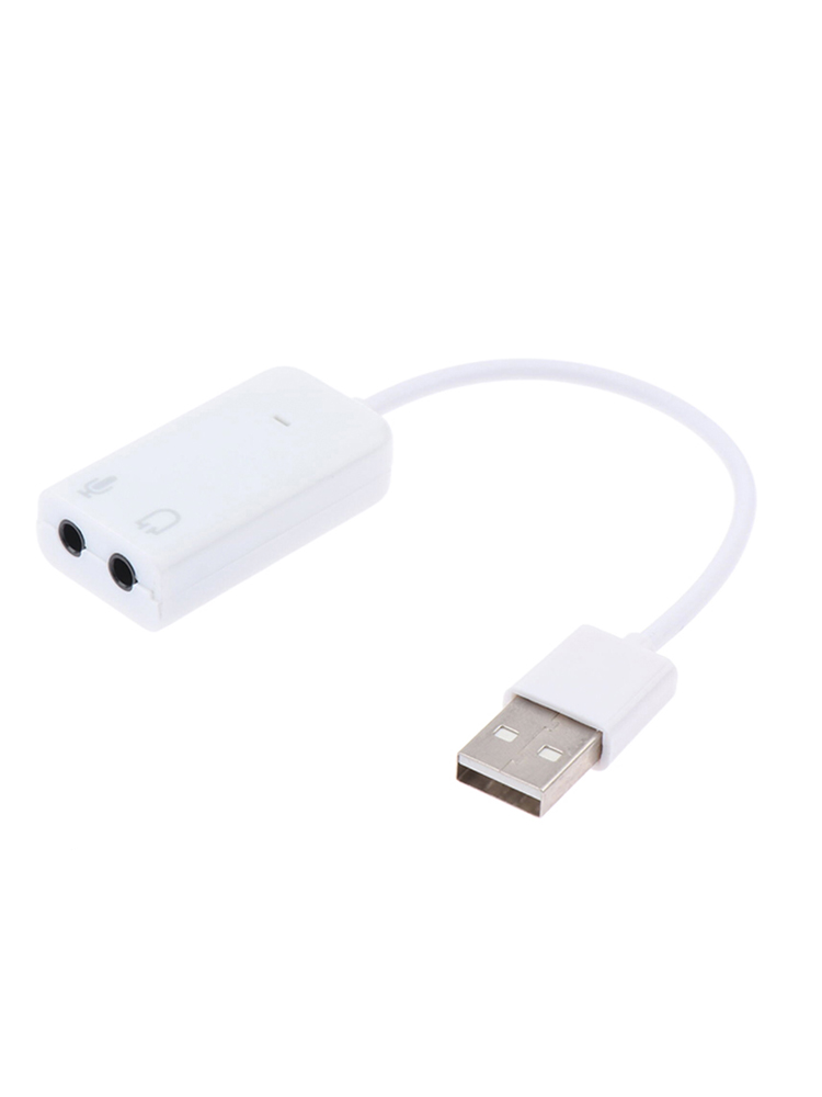 7,1 external usb sound card jacks, 3,5mm usb audio adapters for headphones and microphones, sound card for macbook, computer, laptop, pc: Default Title