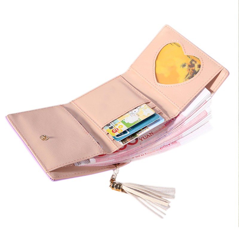 Mode Vrouwen Casual Meisjes Omzoomd Lederen Kleine Portemonnee Brief Patchwork Portefeuilles Portemonnees Vrouwelijke Korte Coin Hasp Purse Credit