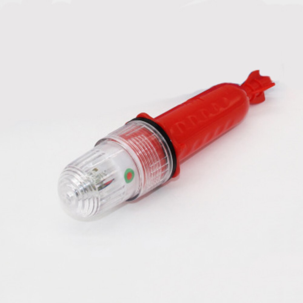 L# visdobber led licht rood wit oceaan zee nacht vissen attractie lokken licht hengel verticale boei dobber tackle