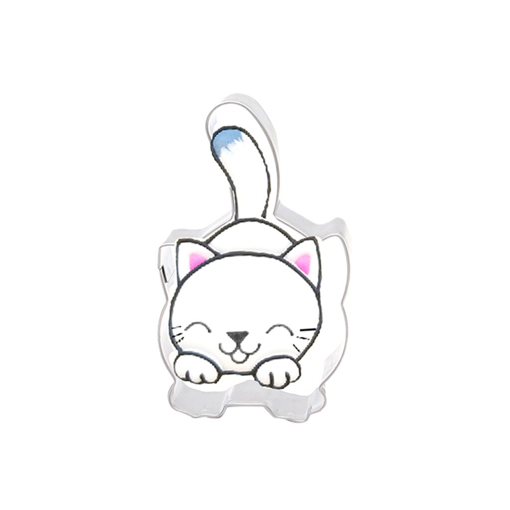 Kitchen Cookie Cutter Cat Shaped Aluminum Mold Sugarcraft Cake Biscuits Pastry Baking Cutter Mold Cake Decorating Tools: E