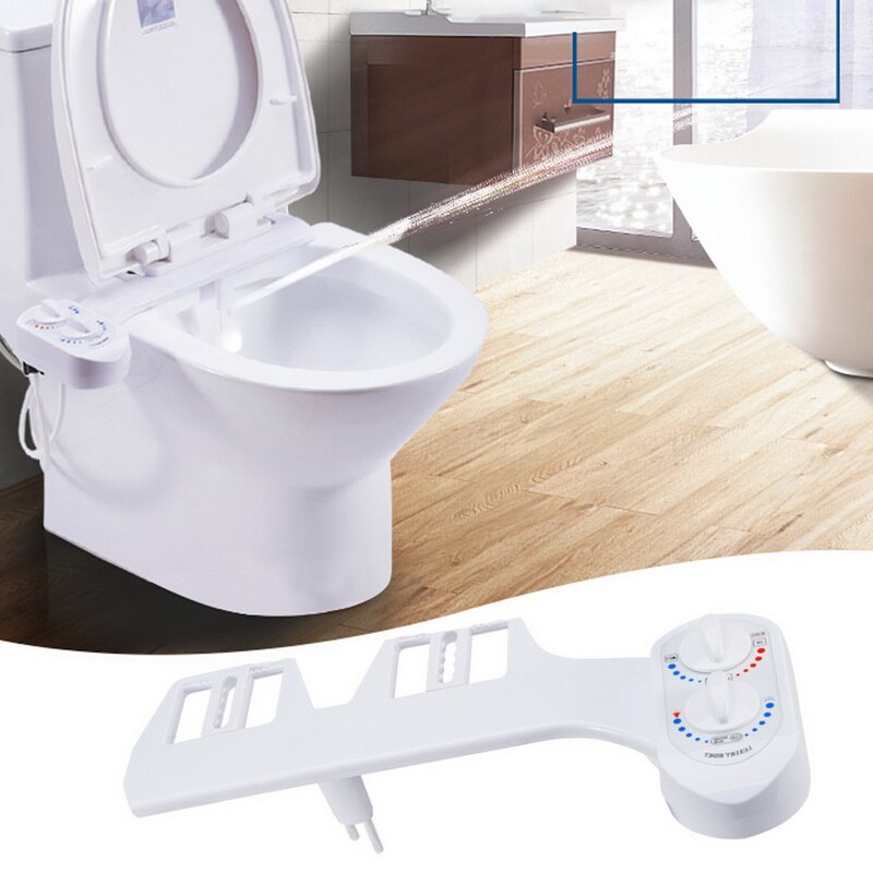 Niet-elektrische Bidet Toilet Seat Zelfreinigende Bidet Nozzle Warm/Koud Water Controleerbaar Verse Water Bidet Sproeier mechanische