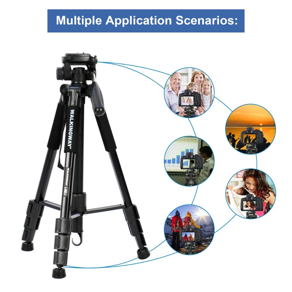Walkingway Q222 Camera Tripod Tripode Stative light Tripod Monopod Travel Stand for Camera DSLR SmartphonePojector